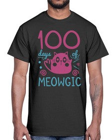 one hundred days of meowgic 570#- one hundred days- Cotton Tee
