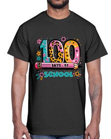 one hundred days of school lighting 573#- one hundred days- Cotton Tee