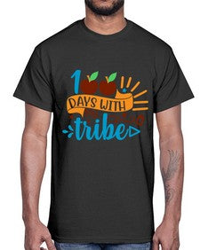 one hundred days with my tribe 588#- one hundred days- Cotton Tee