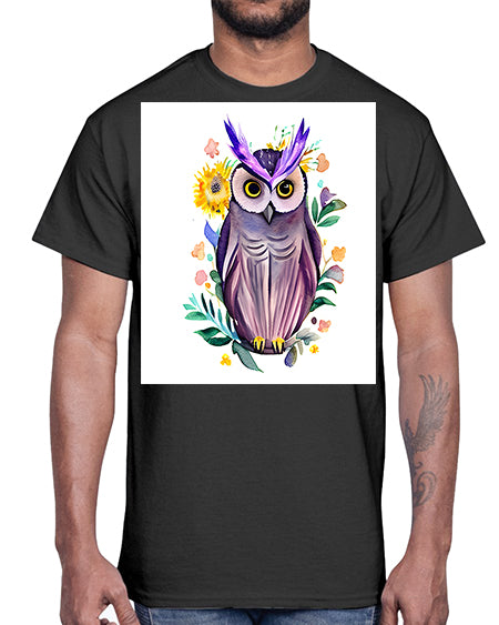 owl 7#- owl- Cotton Tee