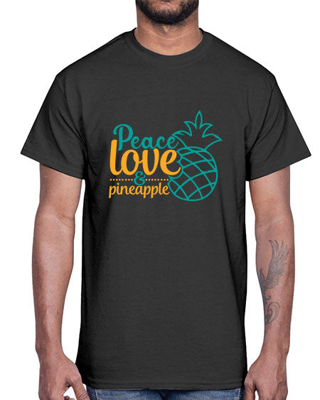 peace love pineapple Style 82#- summer- Cotton Tee