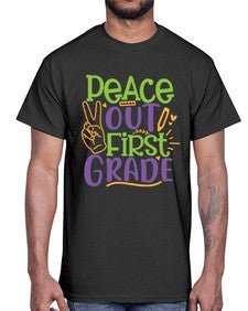 peace out first grade 624#- first grade- Cotton Tee