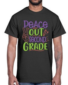 peace out second grade 640#- second grade- Cotton Tee