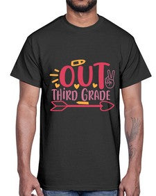 peace out third grade 647#- third grade- Cotton Tee