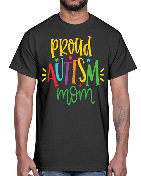 proud autism mom Style 35#- autism- Cotton Tee