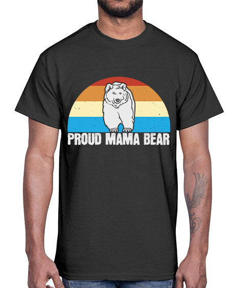 proud mama bear 237#- bears - animals- Cotton Tee