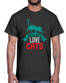 real man love cats o Style 112#- cats- Cotton Tee