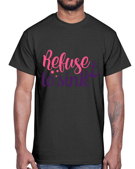 refuse to sink Style 4#- breast cancer- Cotton Tee