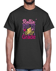 rollin into first grade 776#- first grade- Cotton Tee