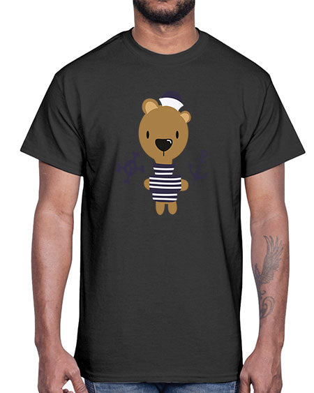 sailor little bear 243#- bears - animals- Cotton Tee