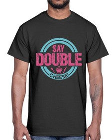 say double cheese 383#- bbq- Cotton Tee
