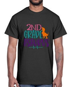 second grade asaurus 808#- second grade- Cotton Tee