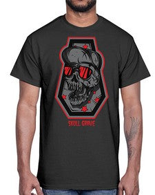 skull grave 1056#- art pop art- Cotton Tee