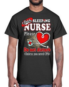 sleeping nurse 1402#- nurse- Cotton Tee