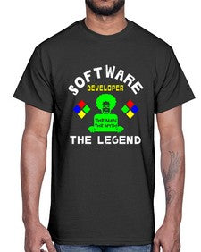software developer the legend 16#- computer- Cotton Tee