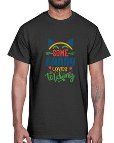 some bunny loves teaching Style 358#- teacher- Cotton Tee
