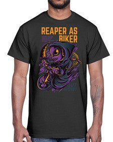 source reaper as biker 1102#- art pop art- Cotton Tee