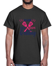 stand back dads grilling 1564#- bbq- Cotton Tee