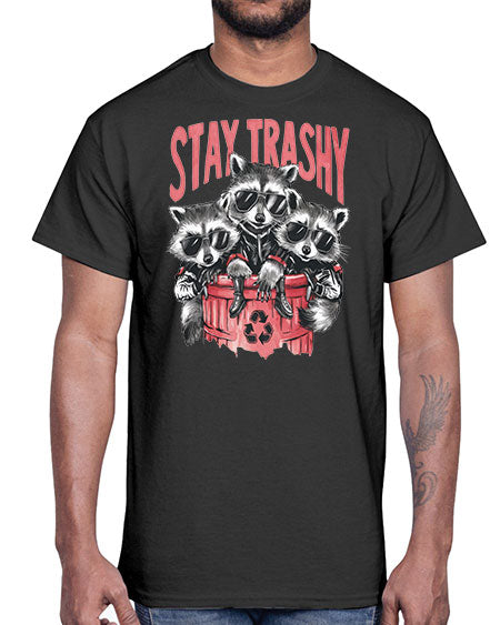stay trashy 63#- raccoon- Cotton Tee