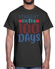 straight outta one hundred days 907#- one hundred days- Cotton Tee