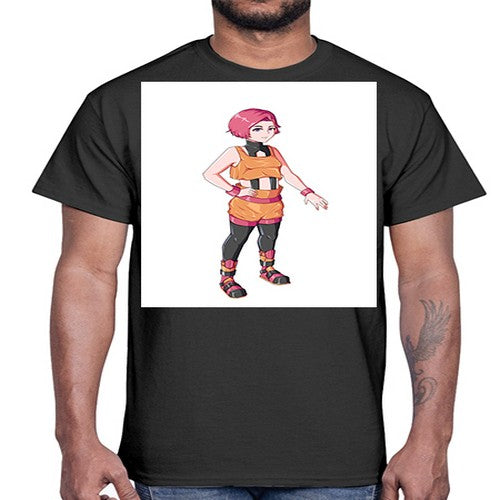 street girl wear orange outfit16#- anime- Cotton Tee