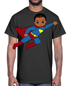 super kid 1#- black boys or men- Cotton Tee