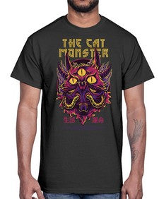 the cat monster gdkkj 1148#- art pop art- Cotton Tee