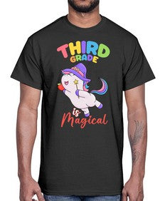 third Grade is Magical Unicorn 962#- third grade- Cotton Tee
