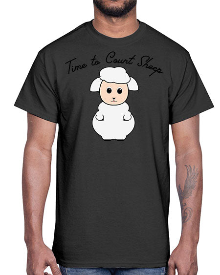 time to count sheep- sheep- Cotton Tee