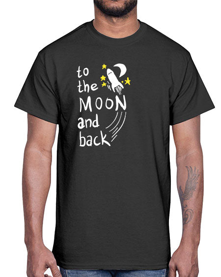 to the moon and back 9#- moon- Cotton Tee