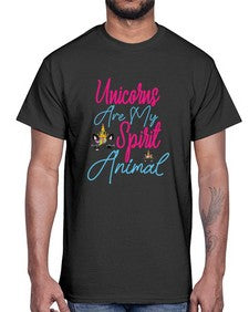 unicorns are my spirit animal 526#- unicorn- Cotton Tee