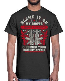 veteran showed up in boots 1198#- western- Cotton Tee