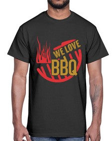 we love bbq 459#- bbq- Cotton Tee