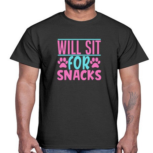 will sit for snacks Style 57#- dogs- Cotton Tee
