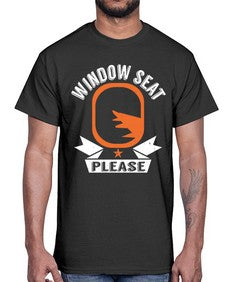 window seat please  51#- airplane- Cotton Tee