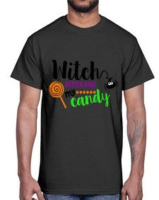 witchbetterhavecandy 12#- witch- Cotton Tee
