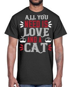 all you need is love Style 27#- cats- Cotton Tee