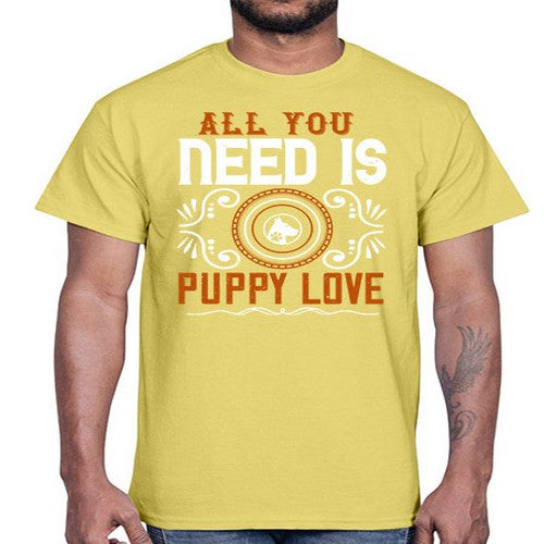 All you need is puppy love Style 155#- dogs- Cotton Tee