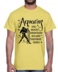 Aquarius 64#- aquarius- Cotton Tee