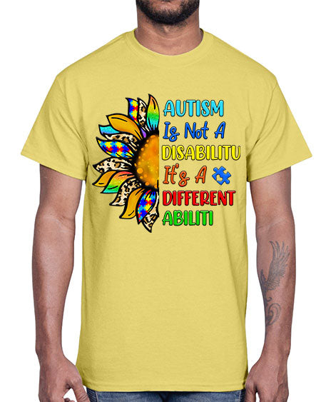 Autism is not a disabilitu its a different abiliti- autism- Cotton Tee