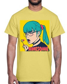 Awesome 244#- art pop art- Cotton Tee