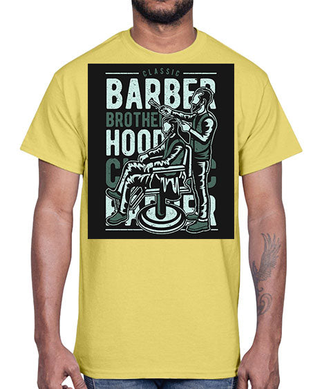Barber Brotherhood587#- barber- Cotton Tee