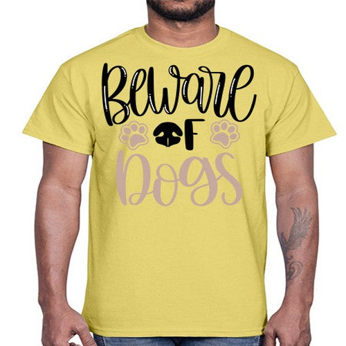 Beware Of Dogs Style 33#- dogs- Cotton Tee