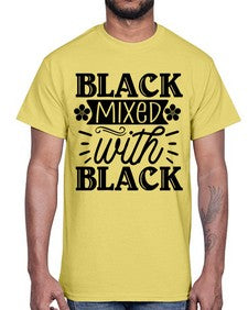 Black mixed with black Style 56#- black girls or women- Cotton Tee