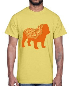 BulldogMandala 281#- mandala- Cotton Tee