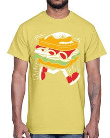 Burger 1#- cartoon food- Cotton Tee
