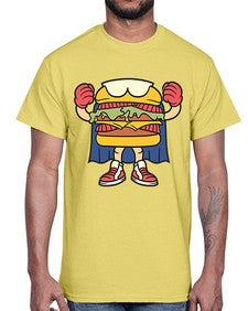 Burgerman 28#- cartoon food- Cotton Tee