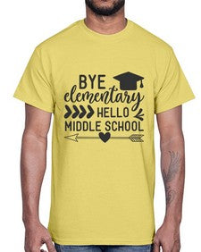 Bye elementary hello middle school 31#- eighth grade- Cotton Tee