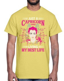 Capricorn chick 193#- capricorn- Cotton Tee