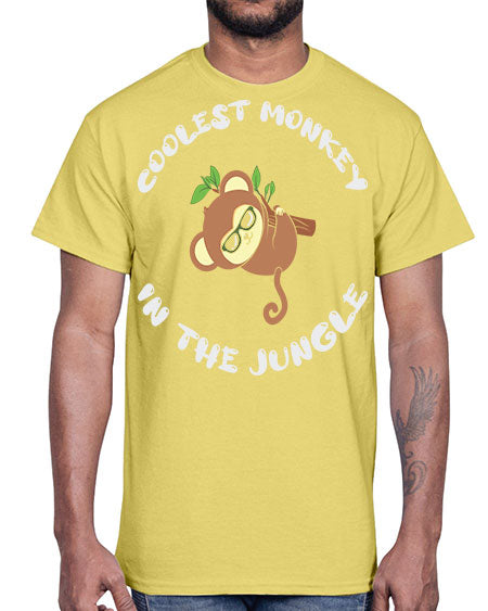 Collest Monkey in the Jungle 3#- monkey- Cotton Tee